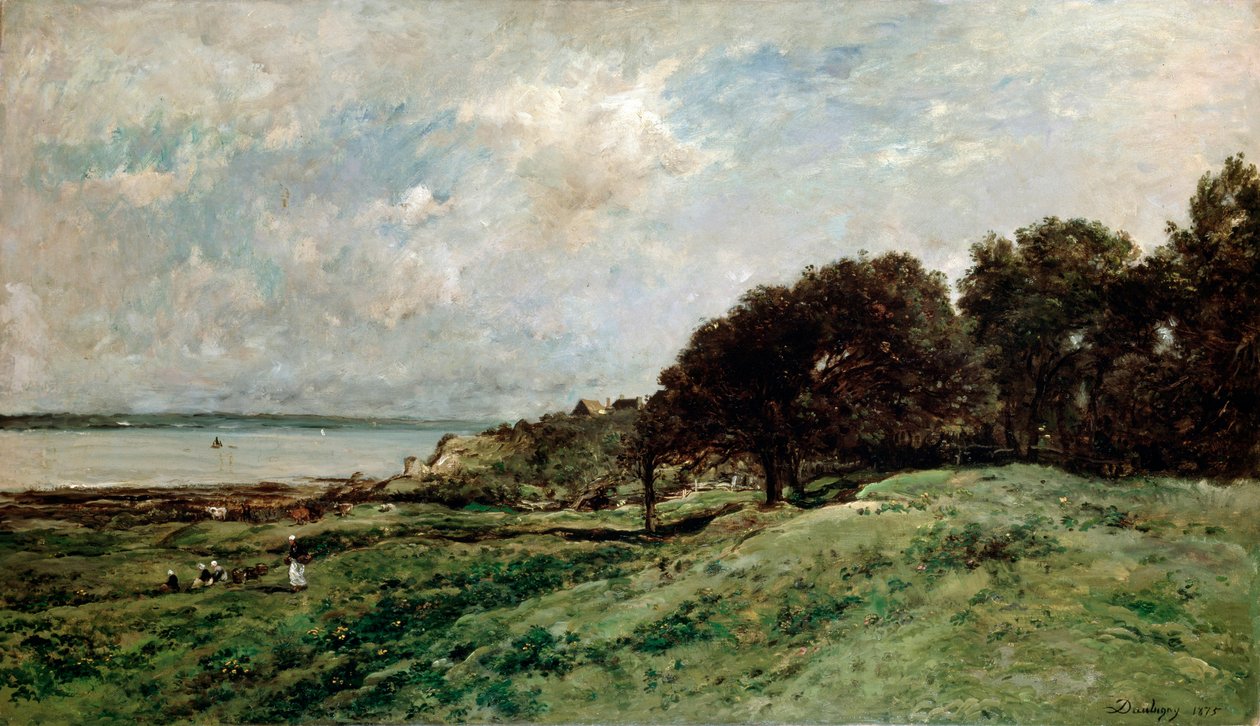 O litoral perto de Villerville, 1875. de Charles Francois Daubigny