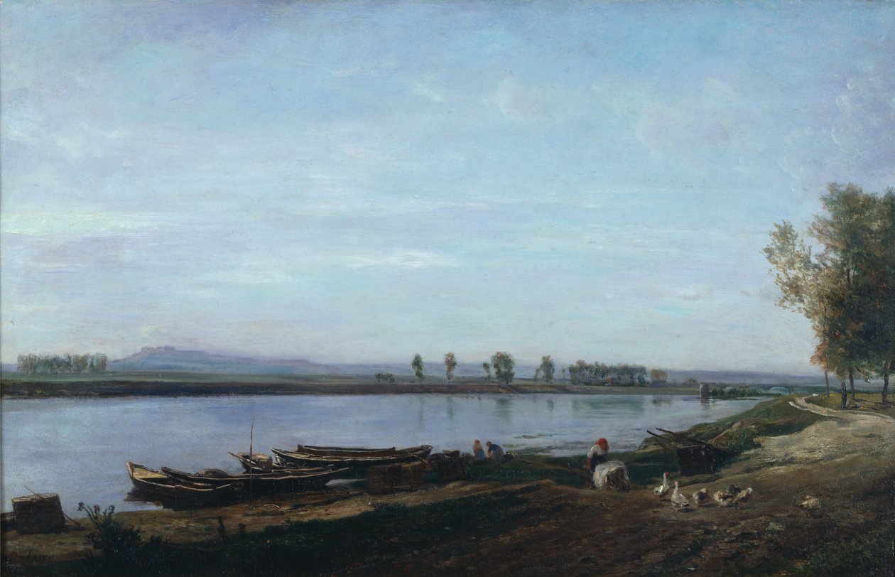 O Sena em Bezons, Val d&39;Oise de Charles Francois Daubigny