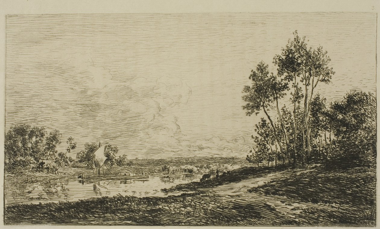 O Sena em Port Maurin de Charles Francois Daubigny
