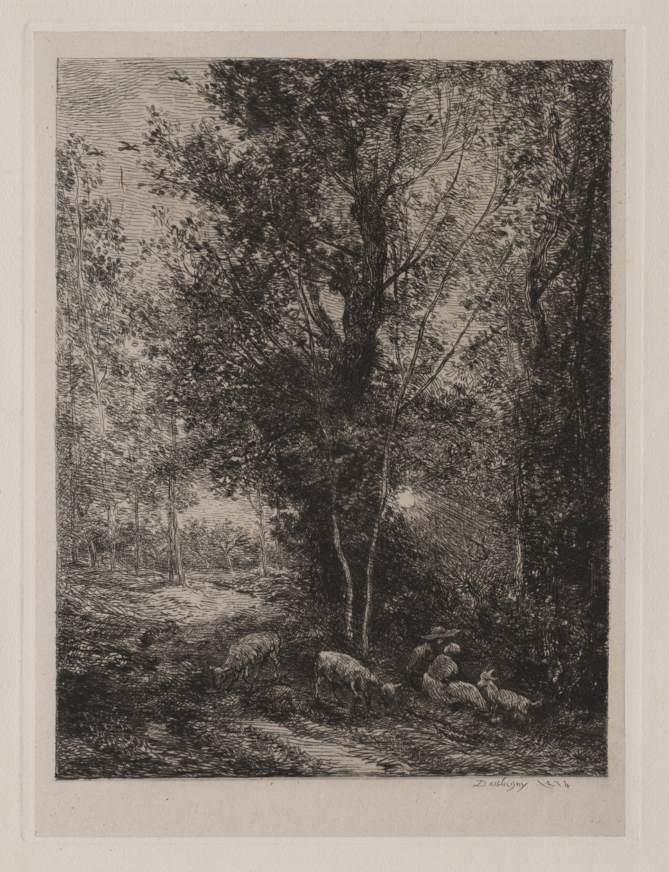 O pastor e a pastora, 1874. de Charles Francois Daubigny