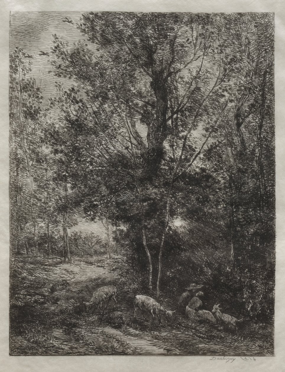 O Pastor e a Pastora de Charles Francois Daubigny