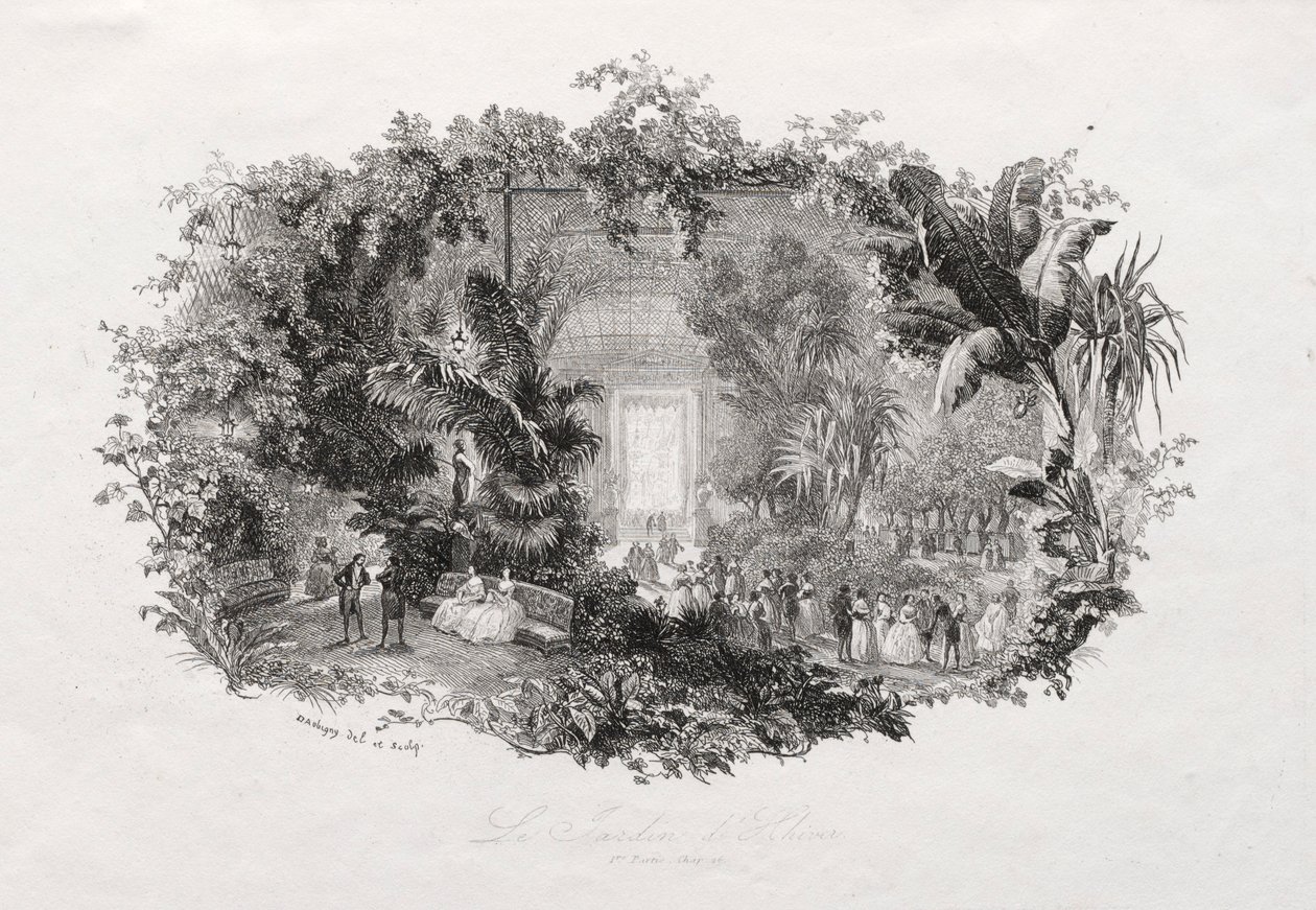 O Jardim de Inverno, 1842-1843. de Charles Francois Daubigny