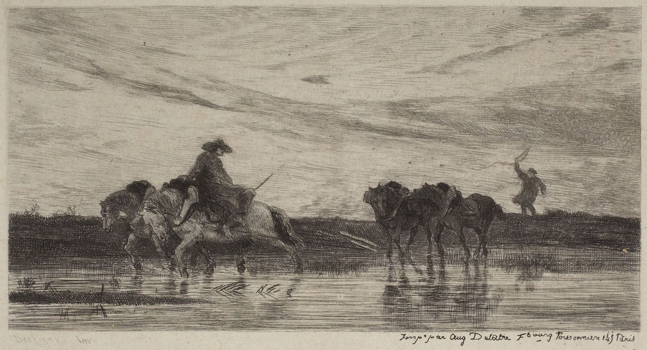 Os cavalos de trabalho de Charles Francois Daubigny