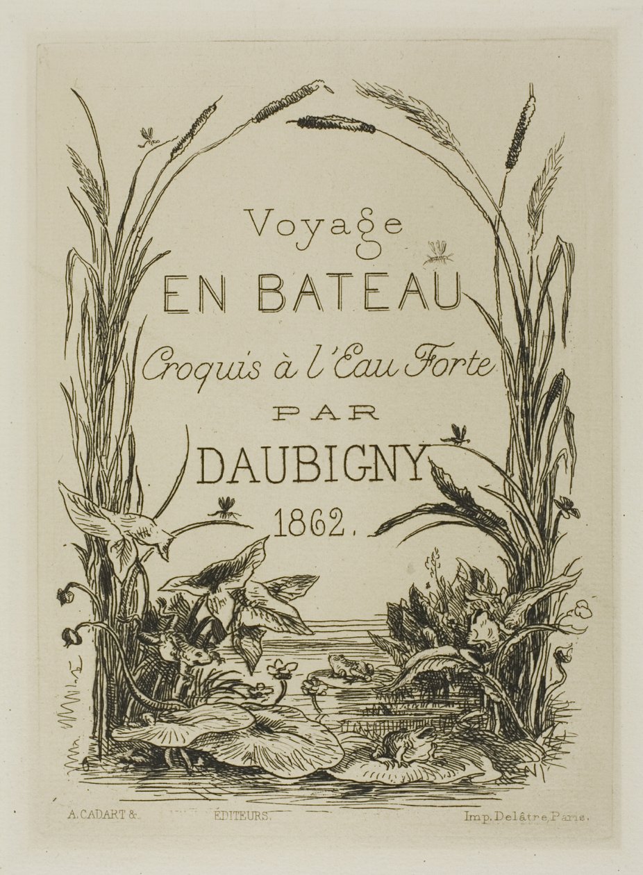 Título Frontispício de página do álbum de Charles Francois Daubigny