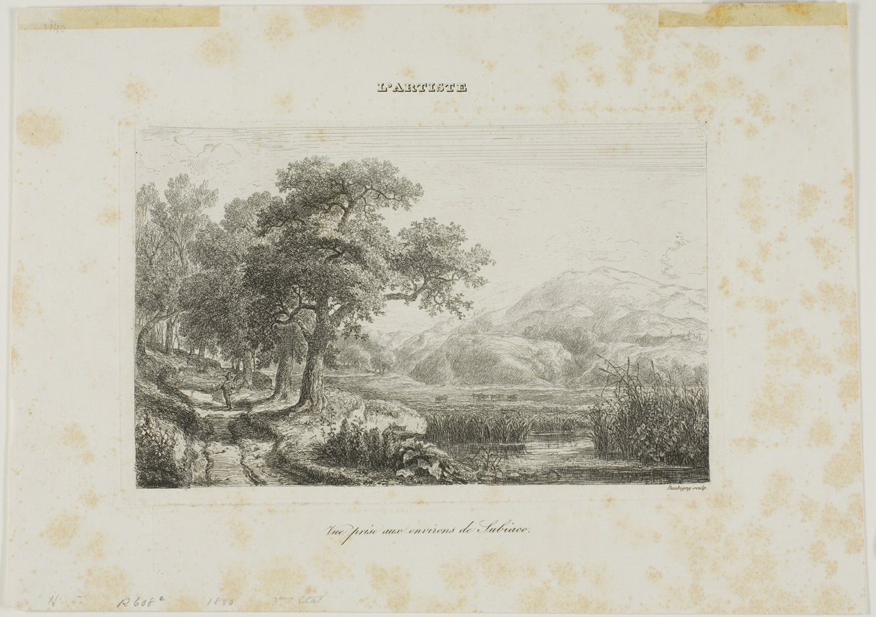 Vista tirada perto de Subiaco de Charles Francois Daubigny