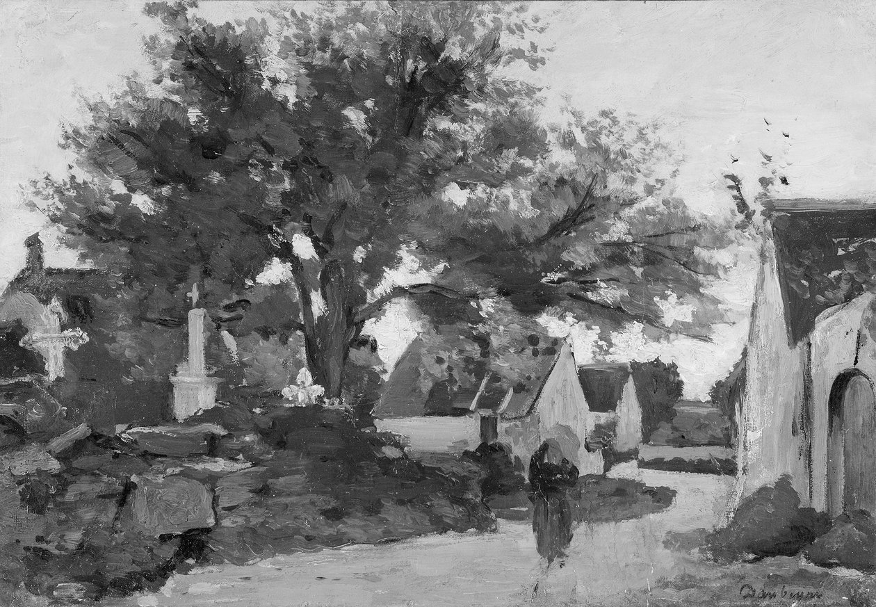 Aldeia na Bretanha de Charles Francois Daubigny