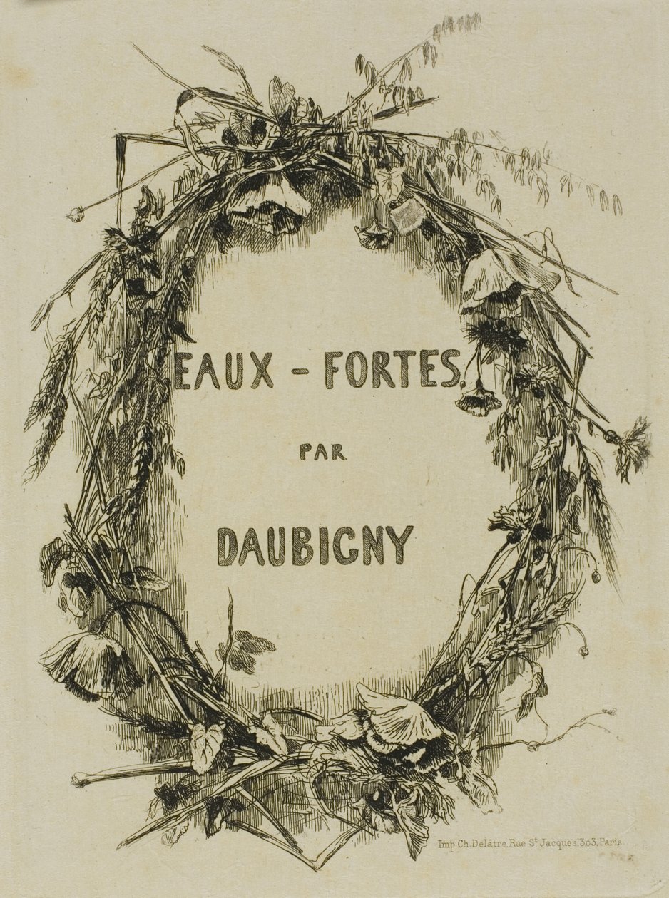 Coroa de Flores Silvestres, Frontispício de Charles Francois Daubigny