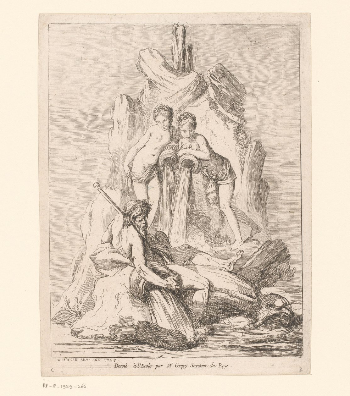 Fonte com duas ninfas e um deus do rio
Fontes (título da série)
Fontaines (título da série) de Charles Francois Hutin