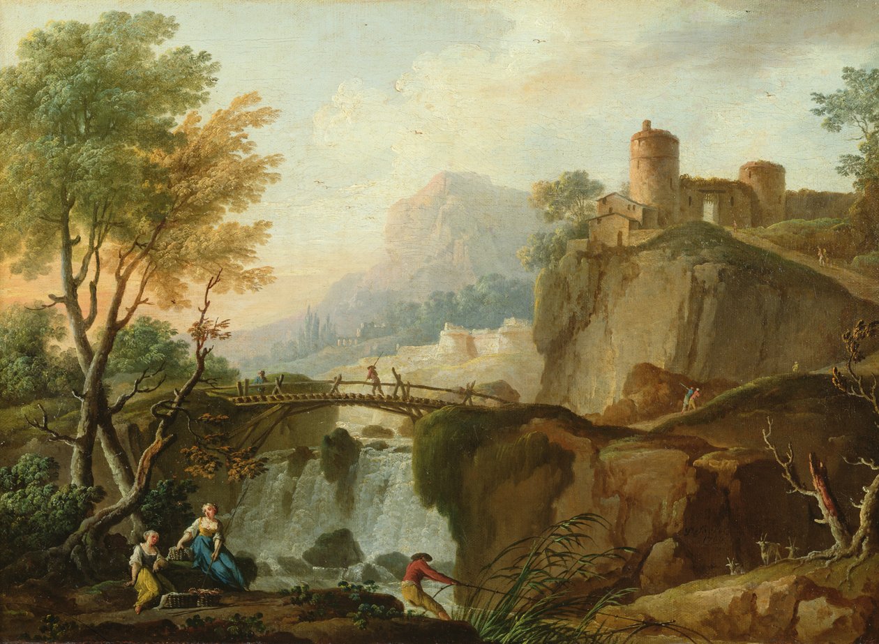 Paisagem, 1766 de Charles Francois Lacroix de Marseille