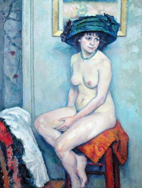 Nua, c.1910 (óleo sobre tela) de Charles Francois Prosper Guerin