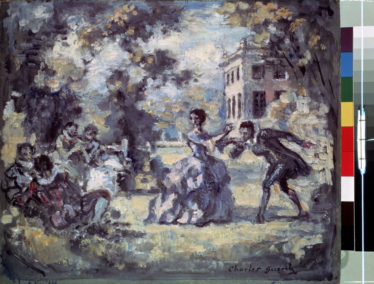 ""Scene galante"" (cena amorosa) Pintura de Charles Guerin (1875-1939) por volta de 1908 São Petersburgo, Museu Hermitage DR de Charles Francois Prosper Guerin