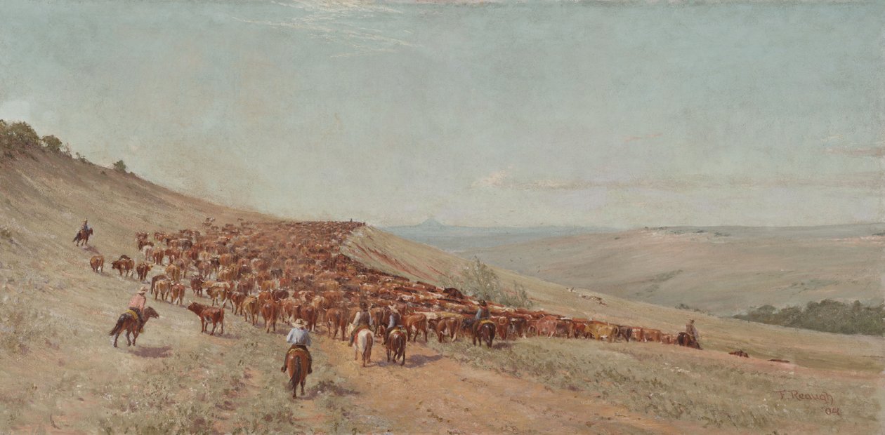 Dirigindo o rebanho, 1904 de Charles Franklin Reaugh