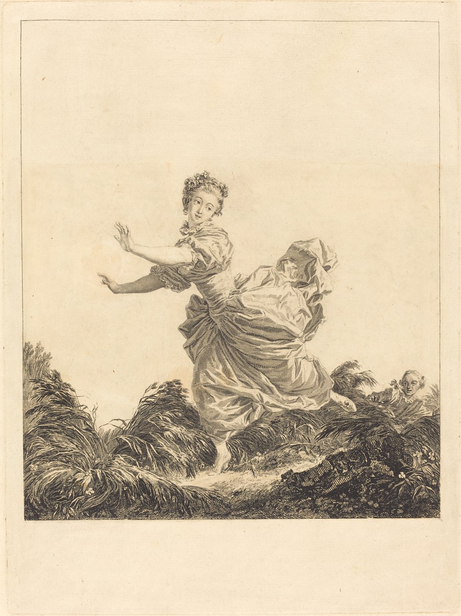 La fuite a dessein de Charles François Adrien Macret after Jean Honoré Fragonard