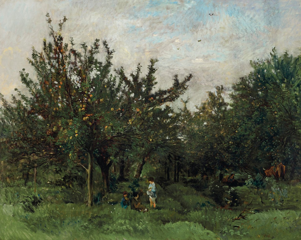 Um pomar de macieiras de Charles Francois Daubigny