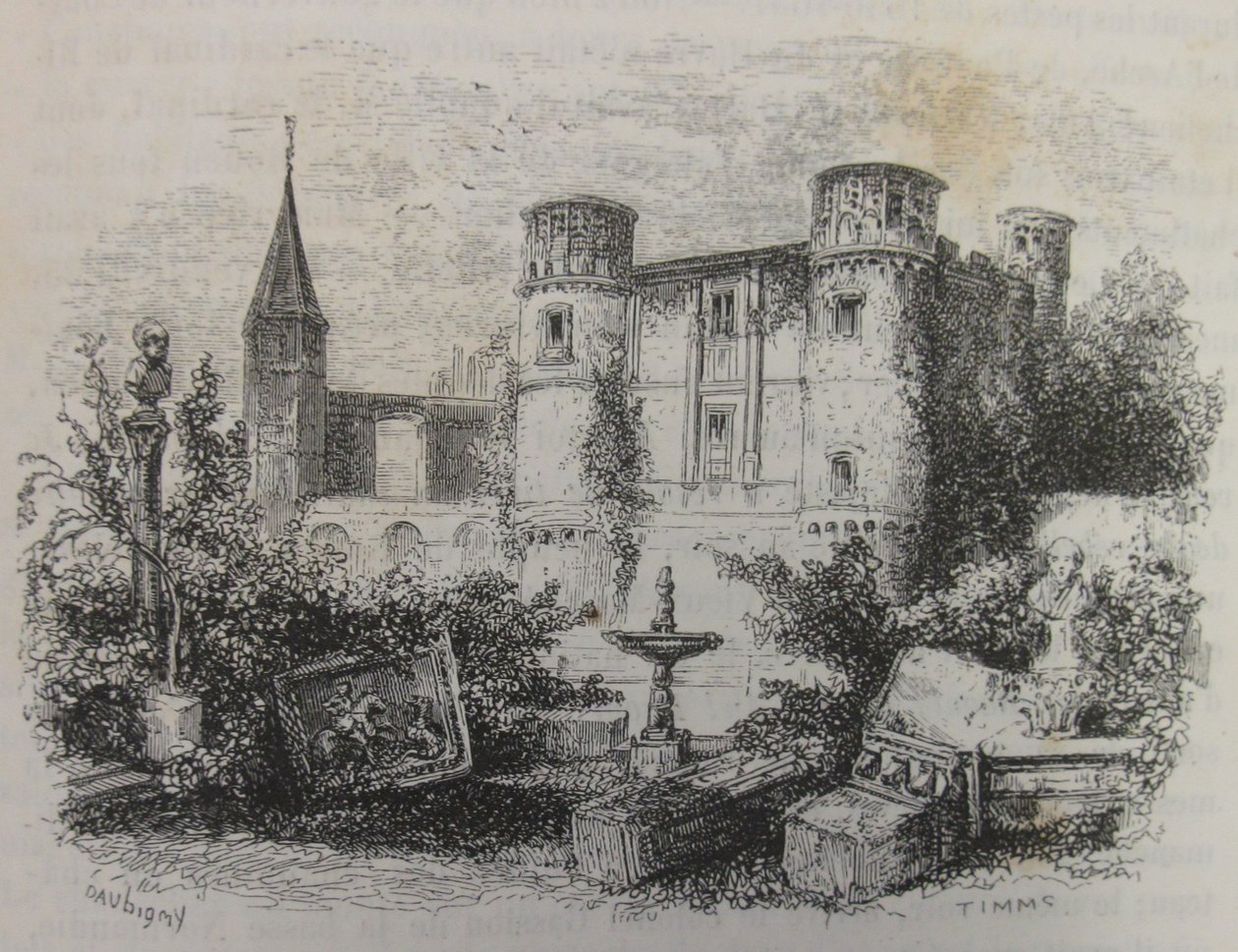 Castelo de Gaillon em ruínas de Charles Francois Daubigny