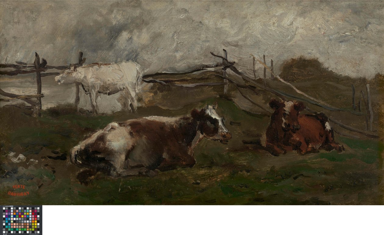 Vacas num prado de Charles Francois Daubigny