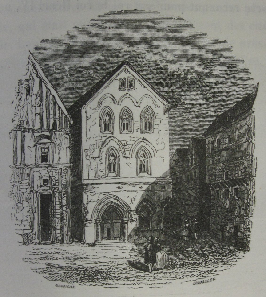 A casa dos Templários em Louviers. Daubigny  John Quartley. de Charles Francois Daubigny