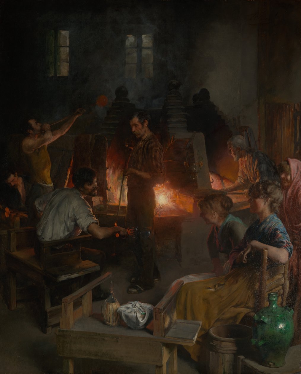 Sopradores de vidro de Murano, 1886. de Charles Frederic Ulrich