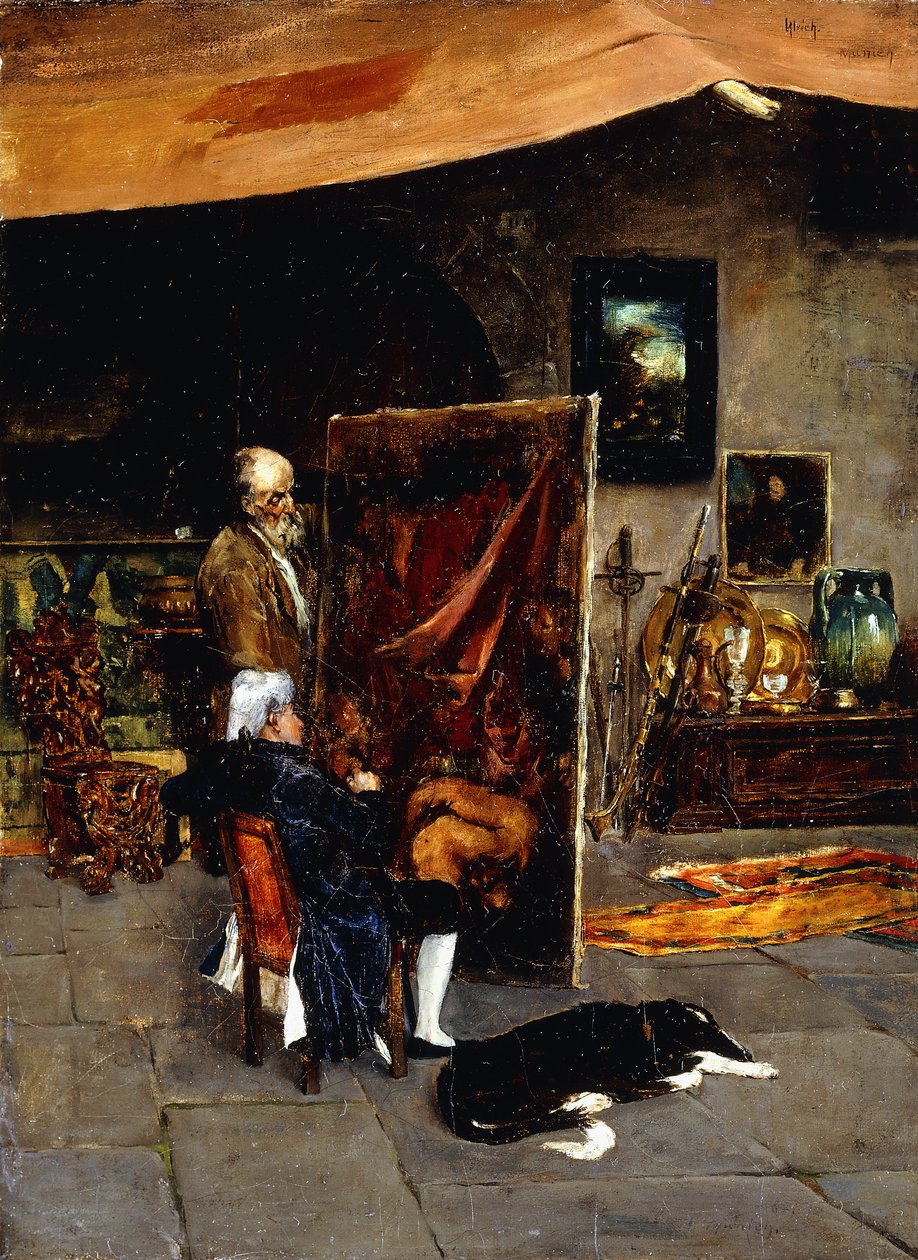 No estúdio do artista, de Charles Frederic Ulrich
