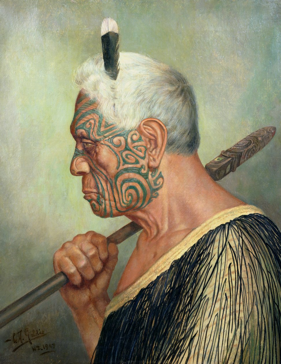 Um Guerreiro Maori de Charles Frederick Goldie