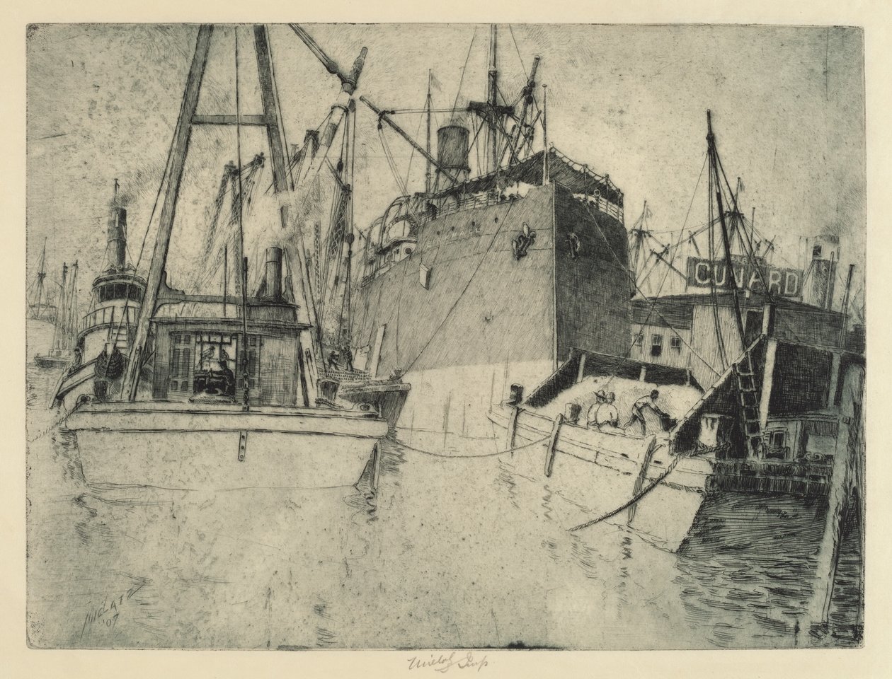 Chelsea Docks, carregando o navio de Charles Frederick William Mielatz