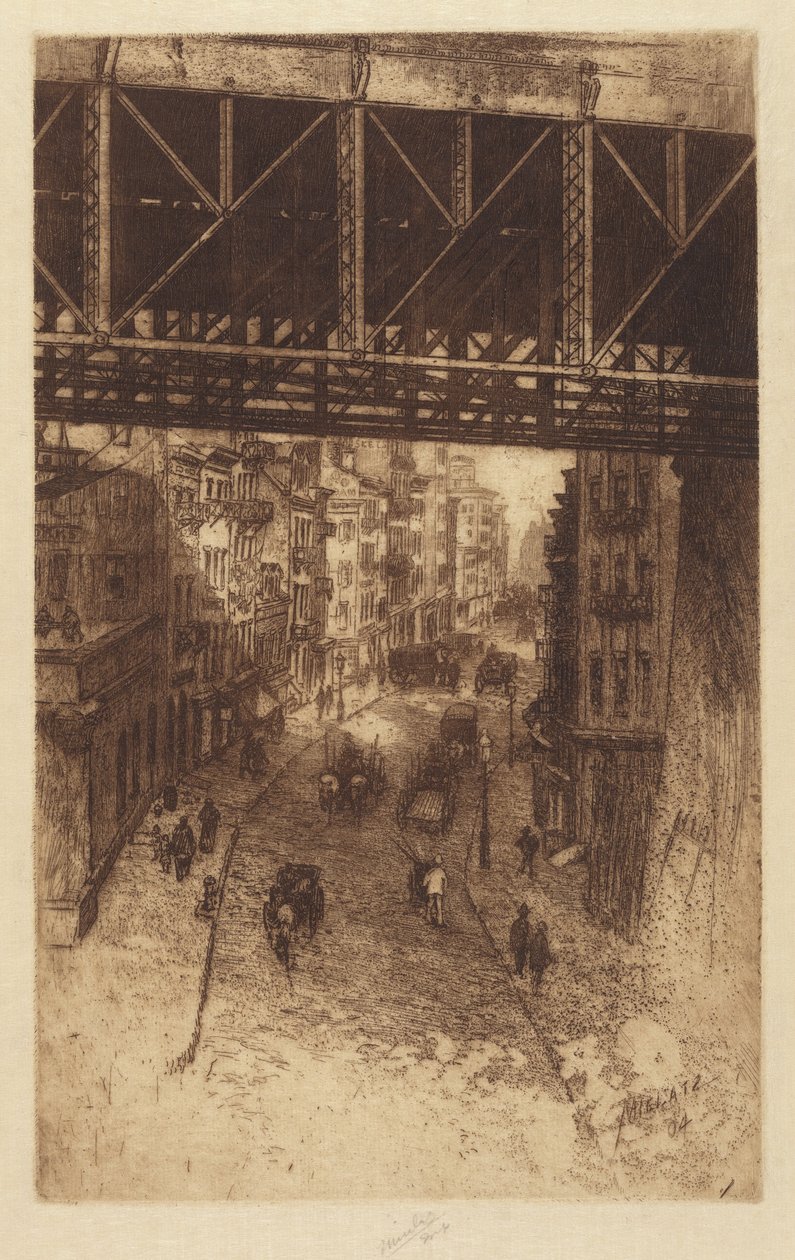 Cherry Street, N.Y. de Charles Frederick William Mielatz