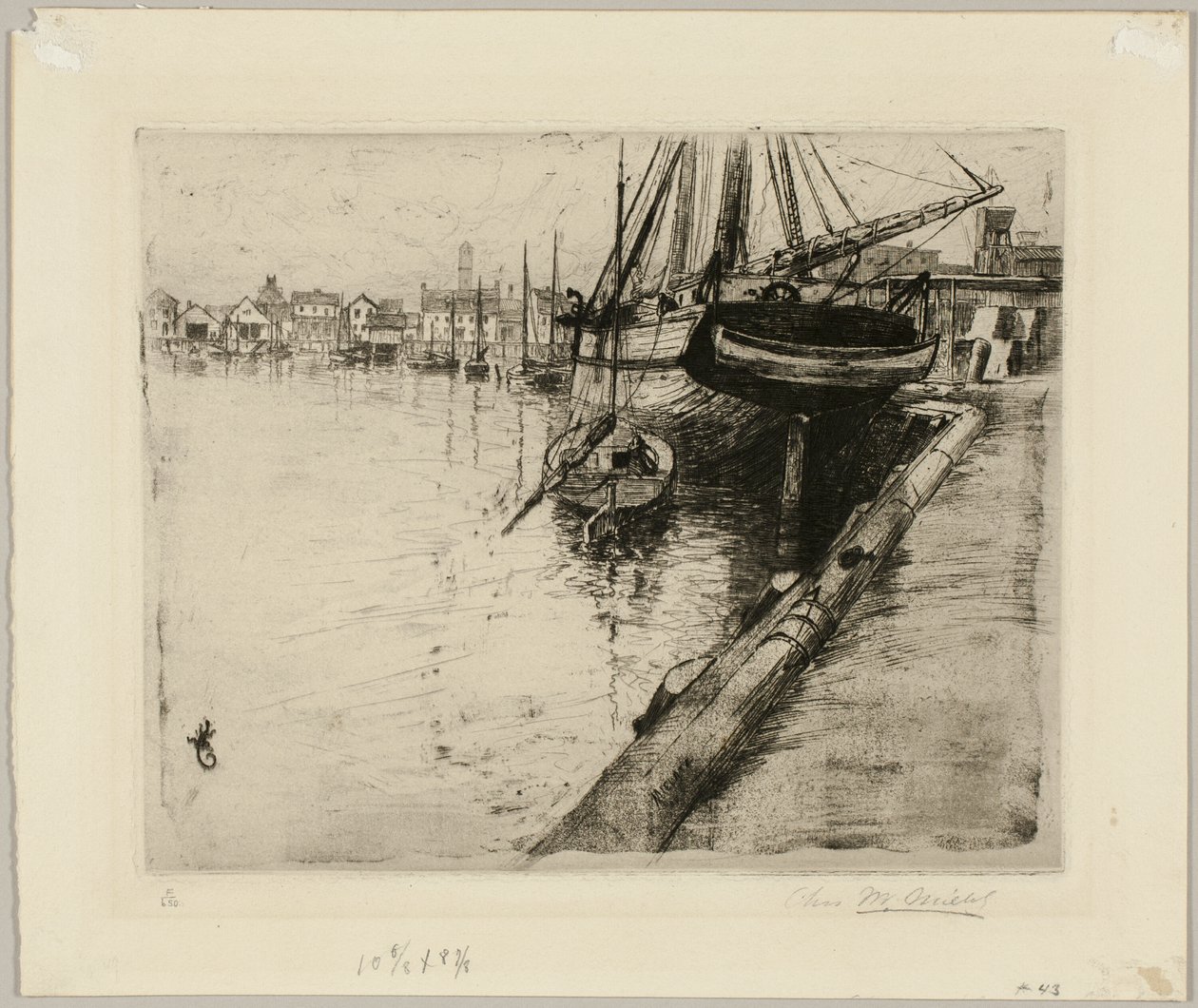 Doca, Rio Nova Iorque de Charles Frederick William Mielatz