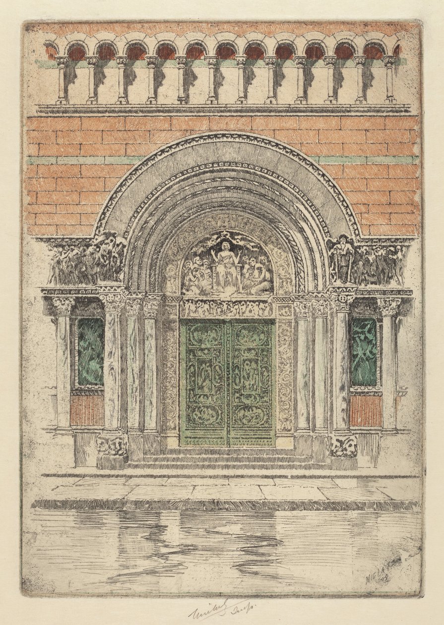 A Porta, São Bartolomeu, 1909. de Charles Frederick William Mielatz