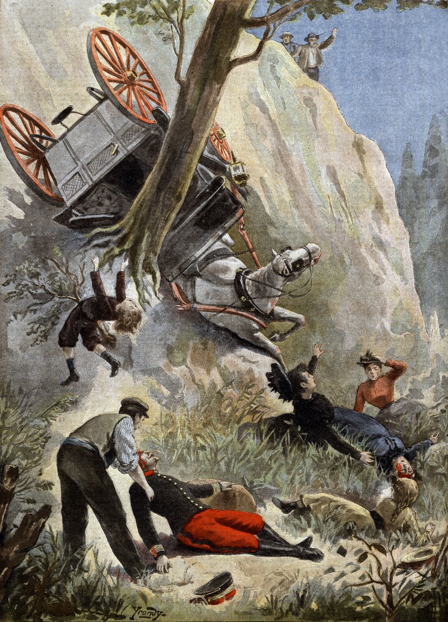 Morte do coronel francês de Savignac de Charles Gaston Yrondy
