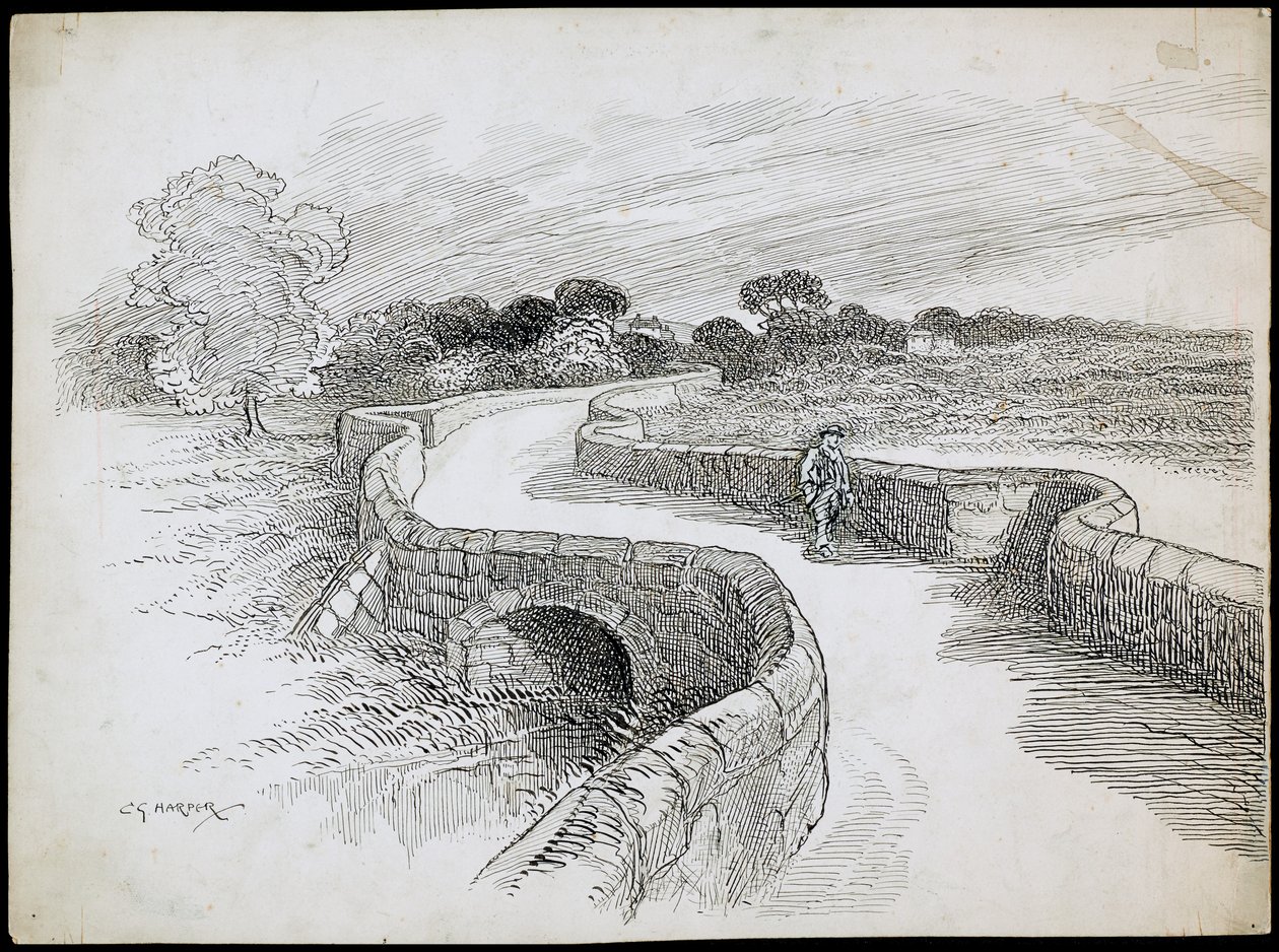 Ponte Swarkestone, Derbyshire, 1892-1933 de Charles George Harper