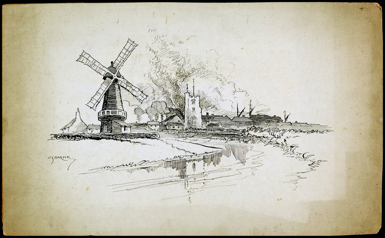 Moinho de vento de Wellington, Barking, Greater London de Charles George Harper