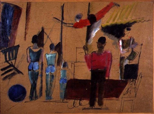 Circo (caneta e óleo sobre papel) de Charles Georges Dufresne