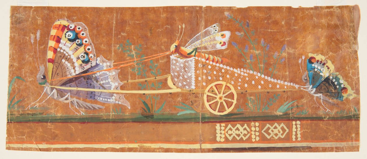 Desenho para Bordado, Canto do Colete do Cavalheiro de Charles Germain de Saint Aubin