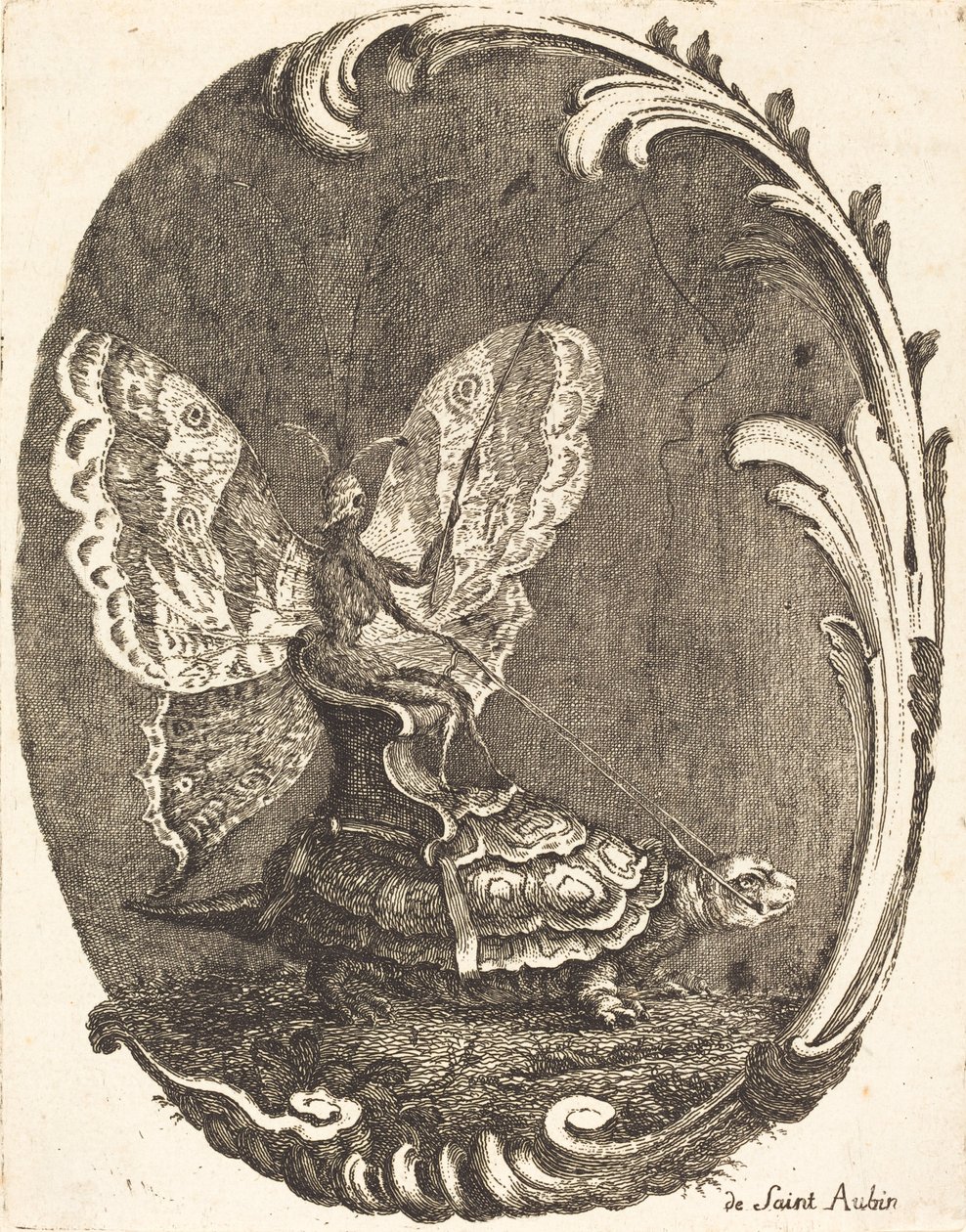 A borboleta e a tartaruga de Charles Germain de Saint Aubin