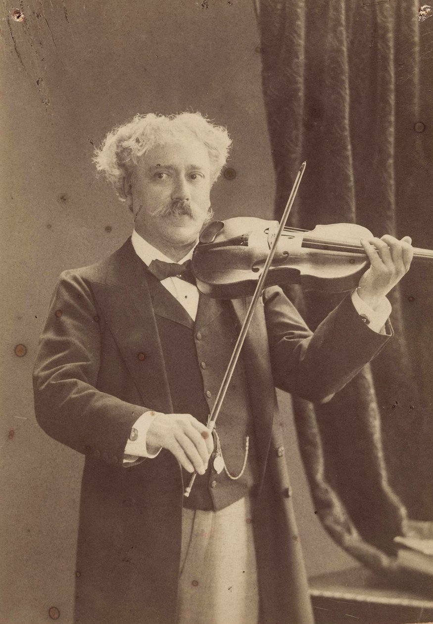 Retrato do violinista e compositor Paul de Sarasate 1844-1908, c. 1890. de Charles Gerschel