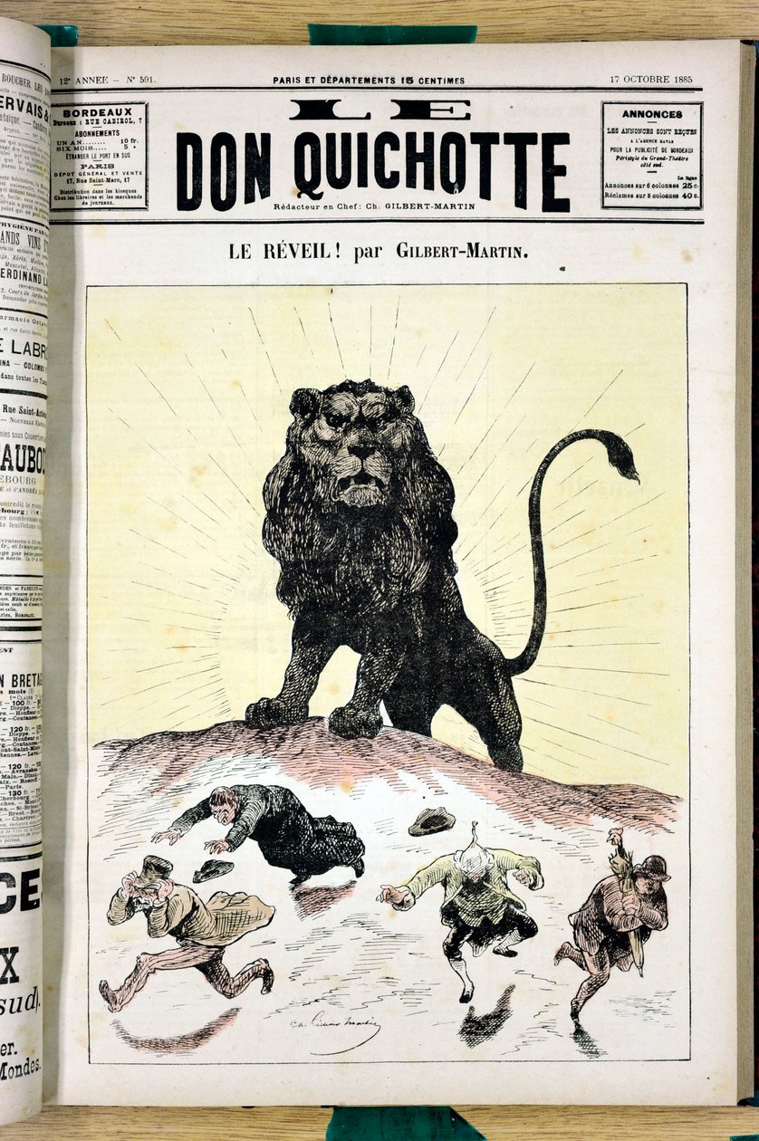 Capa do "Le Don Quixote", número 591, Satirique en Couleurs de Charles Gilbert Martin