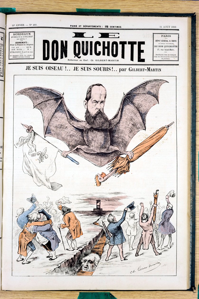 Capa do "Le Don Quixote", Satirique en Colours de Charles Gilbert Martin