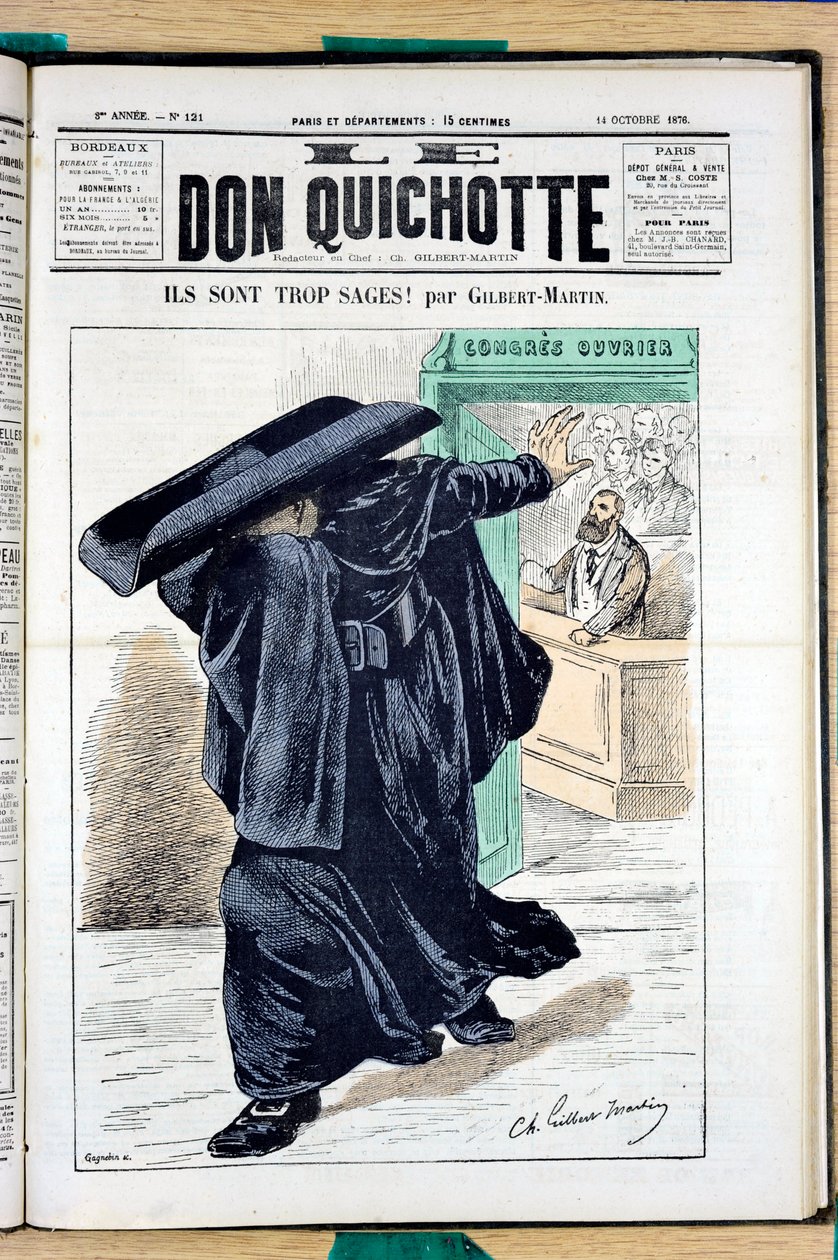 Capa do "Le Don Quixote", número 121, Satirique en Couleurs de Charles Gilbert Martin