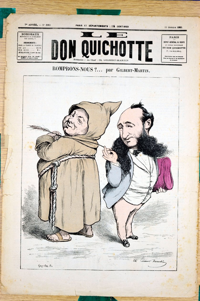 Capa do "Le Don Quixote", número 330, Satirique en Couleurs de Charles Gilbert Martin