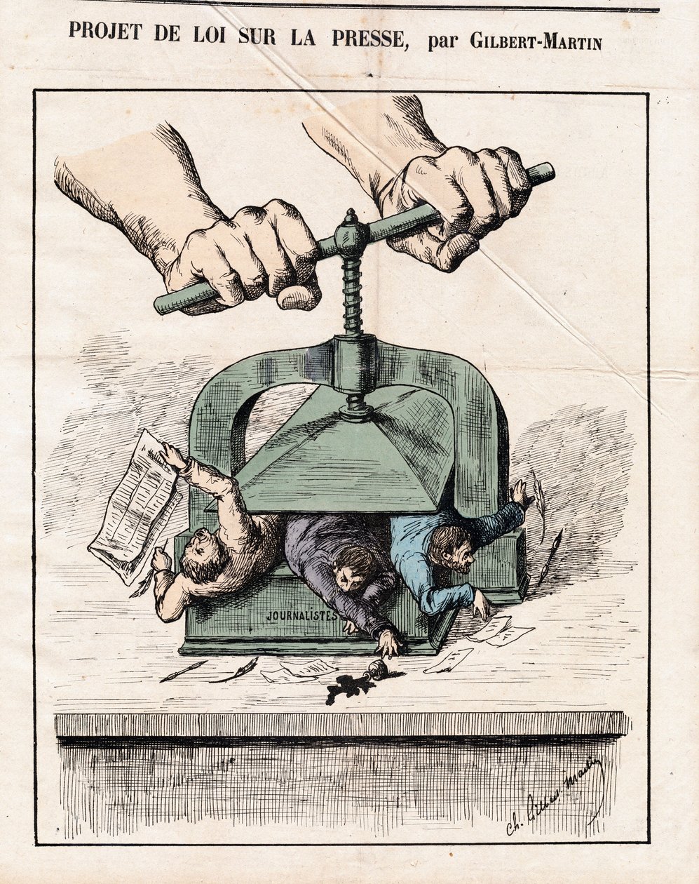 Capa do "Le Don Quixote", número 46, Satirique en Couleurs de Charles Gilbert Martin