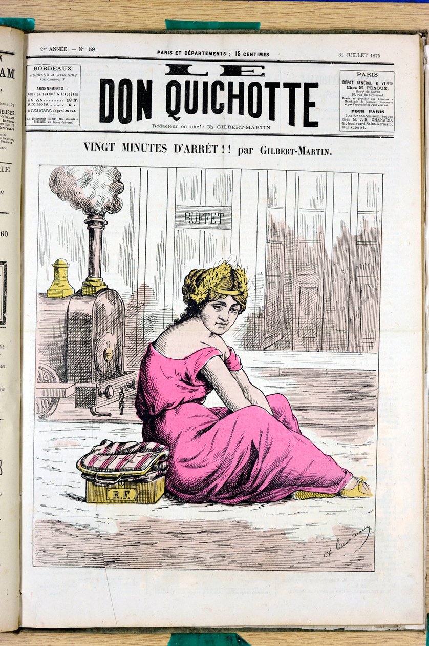 Capa do "Le Don Quixote", número 58, Satirique en Couleurs de Charles Gilbert Martin