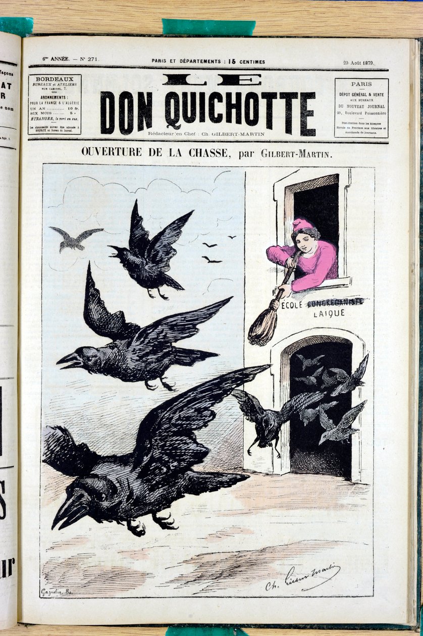 Capa de "O Dom Quixote", número 271, Satirique en Colours de Charles Gilbert Martin