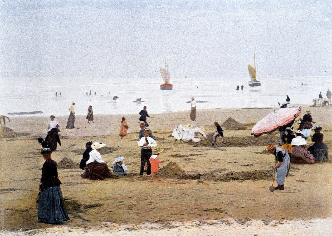 Na maré baixa. Gravação de Gillot, cerca de 1900. de Charles Gillot