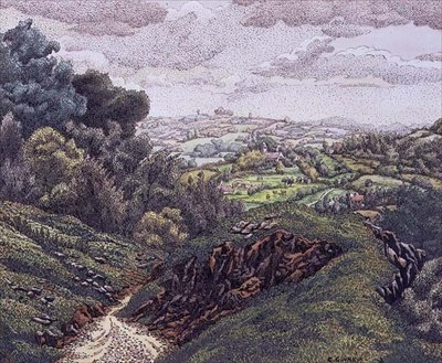 Paisagem inglesa de Charles Ginner
