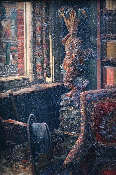 Interior (petróleo) de Charles Ginner