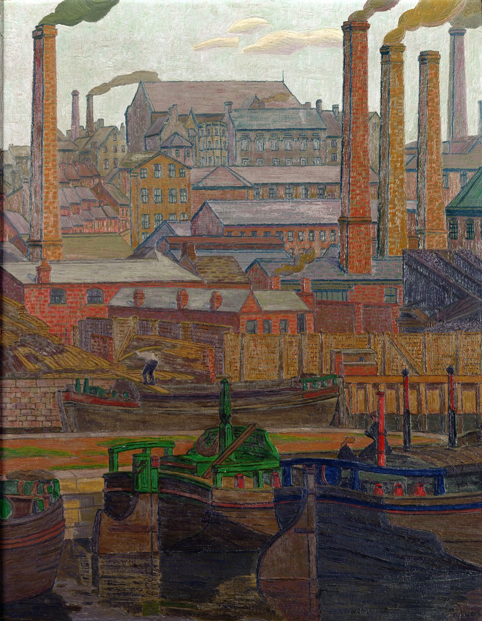 Canal de Leeds (óleo sobre tela) de Charles Ginner