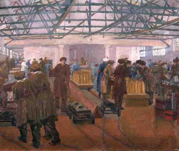 Fábrica de Munições (óleo sobre tela) de Charles Ginner