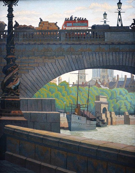 Velha ponte Waterloo (petróleo) de Charles Ginner