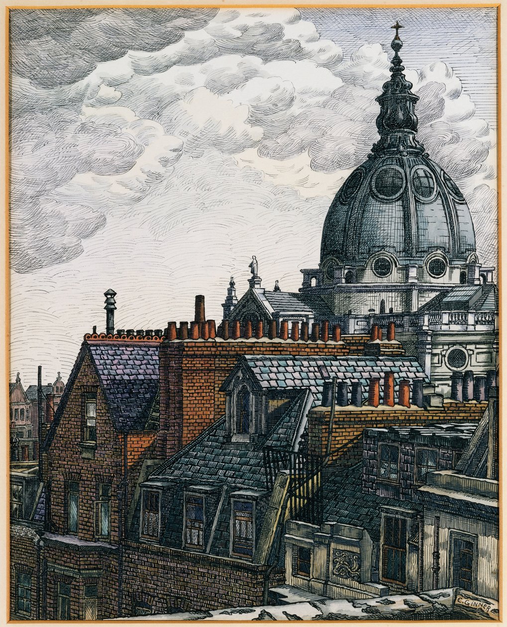 A Cúpula, Oratório Brompton de Charles Ginner