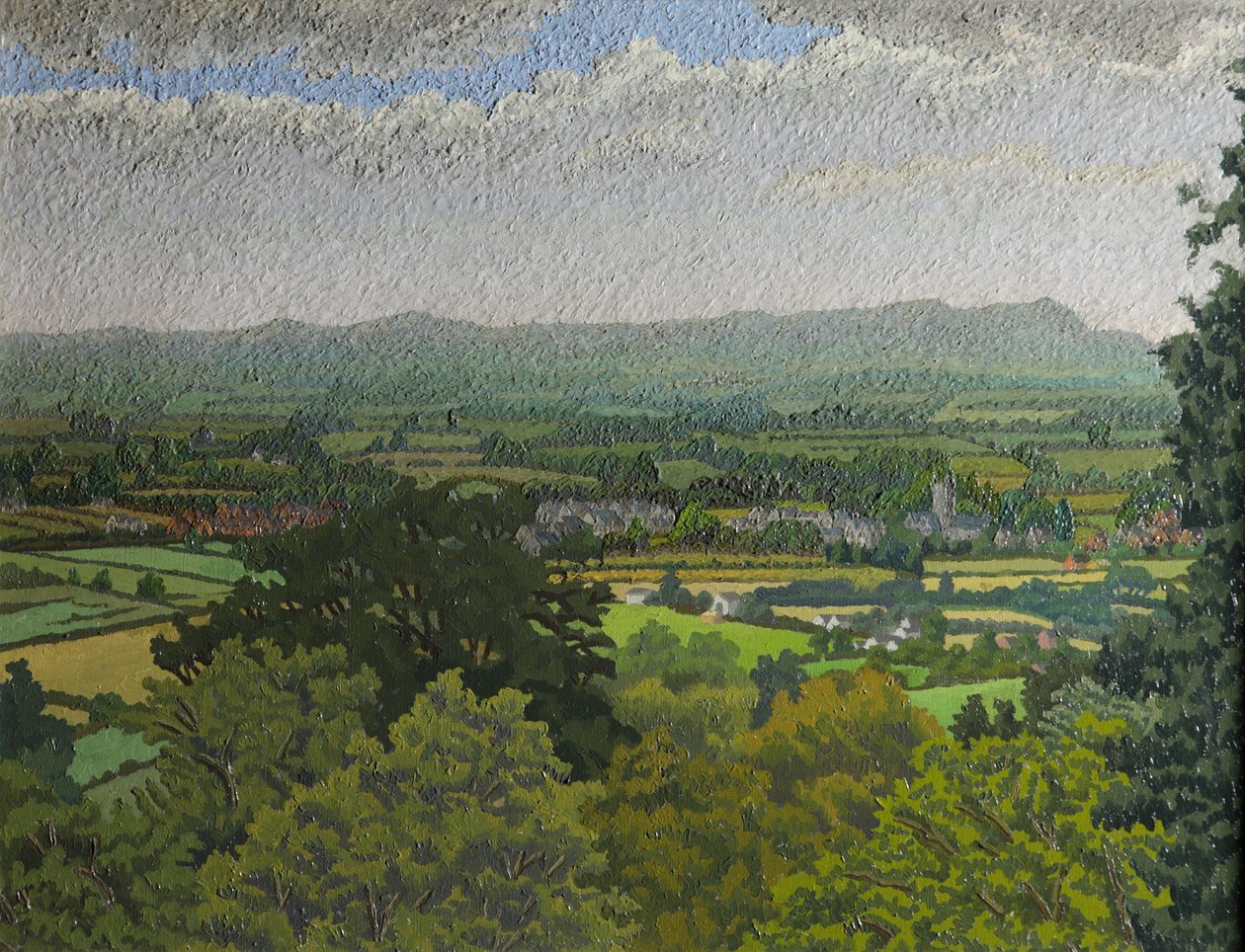 The Malvern Hills, Worcestershire (óleo sobre tela) de Charles Ginner